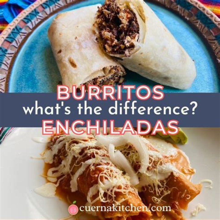 Difference between enchilada and burrito